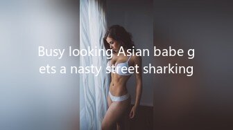 Busy looking Asian babe gets a nasty street sharking